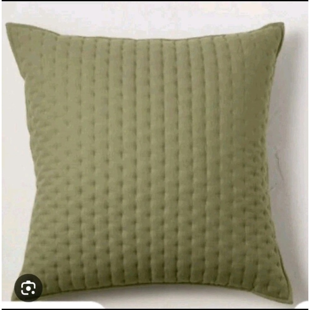 Casaluna Euro Sham Cotton Cashmere Blend Pillow Case 26" x 26" - Green *New* - Picture 6 of 6
